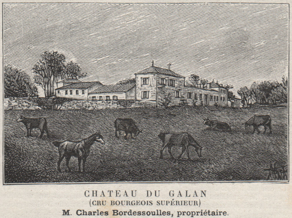 MÉDOC. SAINT-LAURENT. Chateau du Galan (Cru Bourgeois Supérieur). SMALL 1908
